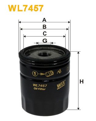 WIX FILTERS Öljynsuodatin WL7457